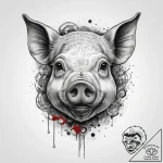 Tattoo sketch pig with tusks, tattoo sketch d… – tattoo sketch (№1759674111_0, 05.10.2025 14:21) — tattoovalue.net