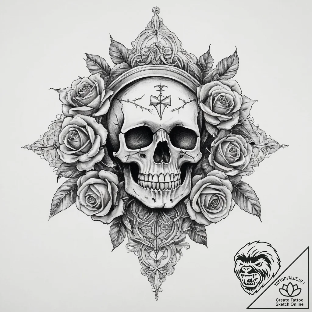 Tattoo sketch riddle, concept art for tattoo,... - tattoo sketch (№1759674329_0, 05.10.2025 14:25) — tattoovalue.net