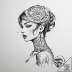 Tattoo sketch mannequin with a quote, concept… – tattoo sketch (№1759675428_0, 05.10.2025 14:43) — tattoovalue.net