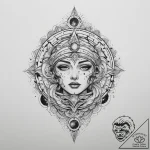 Tattoo sketch cosmic domain, tattoo line art,… – tattoo sketch (№1759676511_0, 05.10.2025 15:01) — tattoovalue.net