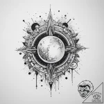 Tattoo sketch cosmic portrayal, ink illustrat… – tattoo sketch (№1759677810_0, 05.10.2025 15:23) — tattoovalue.net
