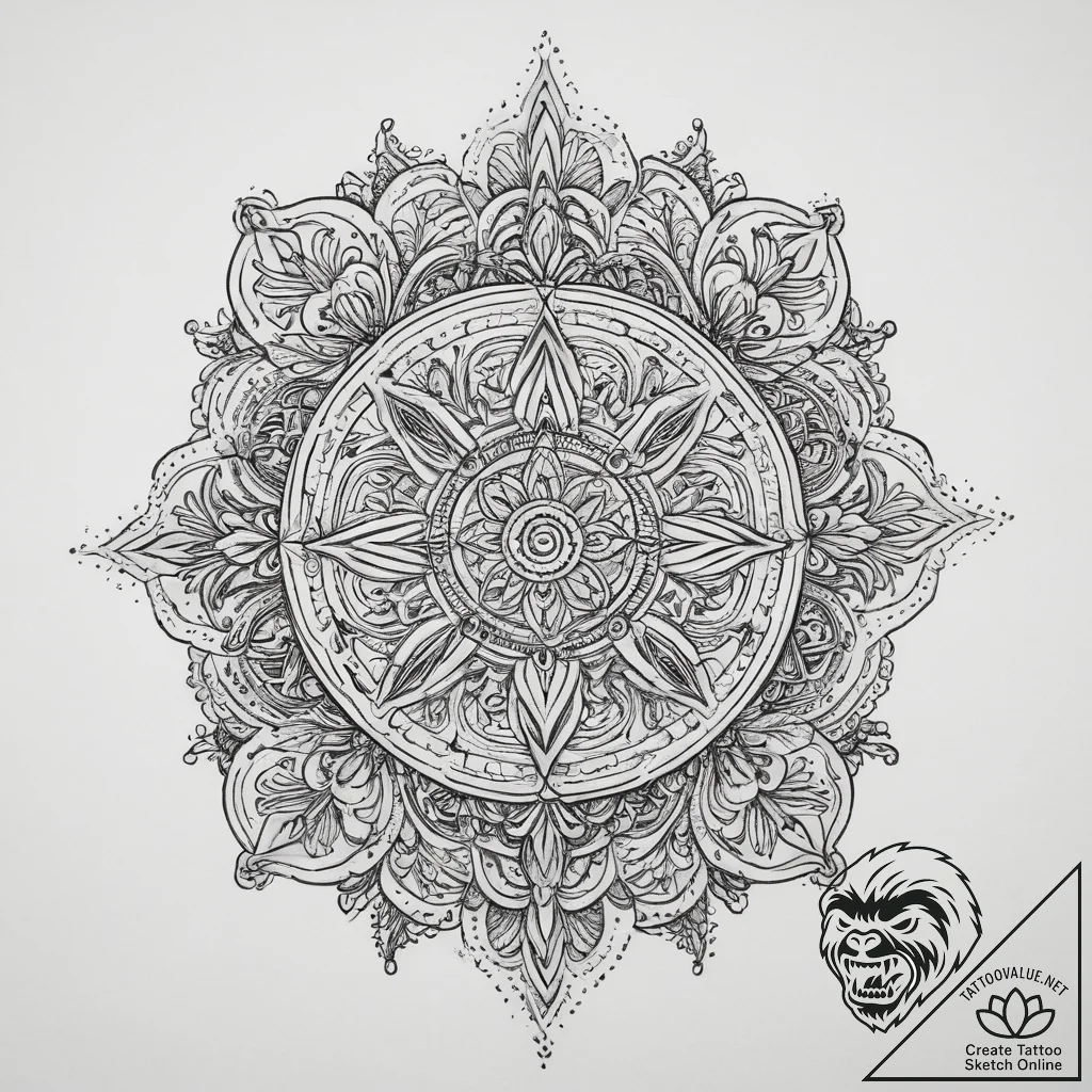 Tattoo sketch mystical rendering, tattoo flas... - tattoo sketch (№1759679324_0, 05.10.2025 15:48) — tattoovalue.net