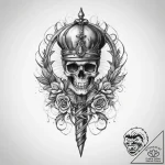 Tattoo sketch scepter, artistic tattoo sketch… – tattoo sketch (№1759683711_0, 05.10.2025 17:01) — tattoovalue.net