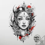 Tattoo sketch cosmic person, tattoo flash she… – tattoo sketch (№1759683938_0, 05.10.2025 17:05) — tattoovalue.net