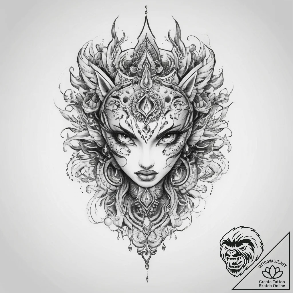 Tattoo sketch ember - tattoo sketch (№1759685045_0, 05.10.2025 17:24) — tattoovalue.net