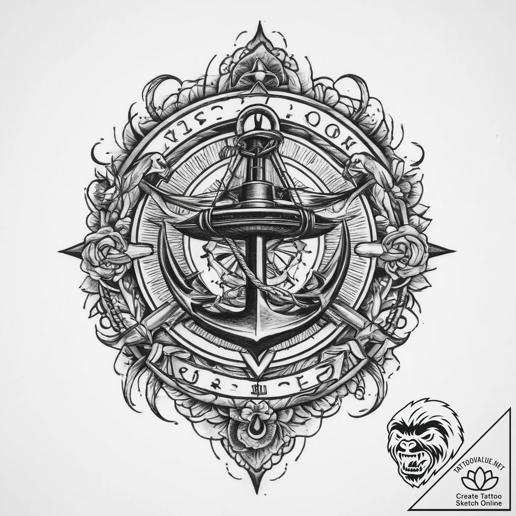 Tattoo sketch authentic, ink illustration for... - tattoo sketch (№1759685297_0, 05.10.2025 17:28) — tattoovalue.net