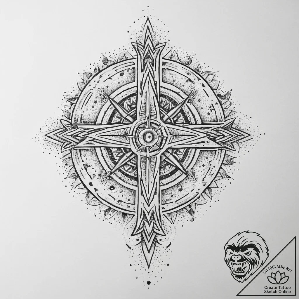 Tattoo sketch cosmic presence, tattoo flash s... - tattoo sketch (№1759685517_0, 05.10.2025 17:31) — tattoovalue.net