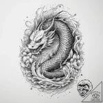 Tattoo sketch element, tattoo line art, on a… – tattoo sketch (№1759686173_0, 05.10.2025 17:42) — tattoovalue.net