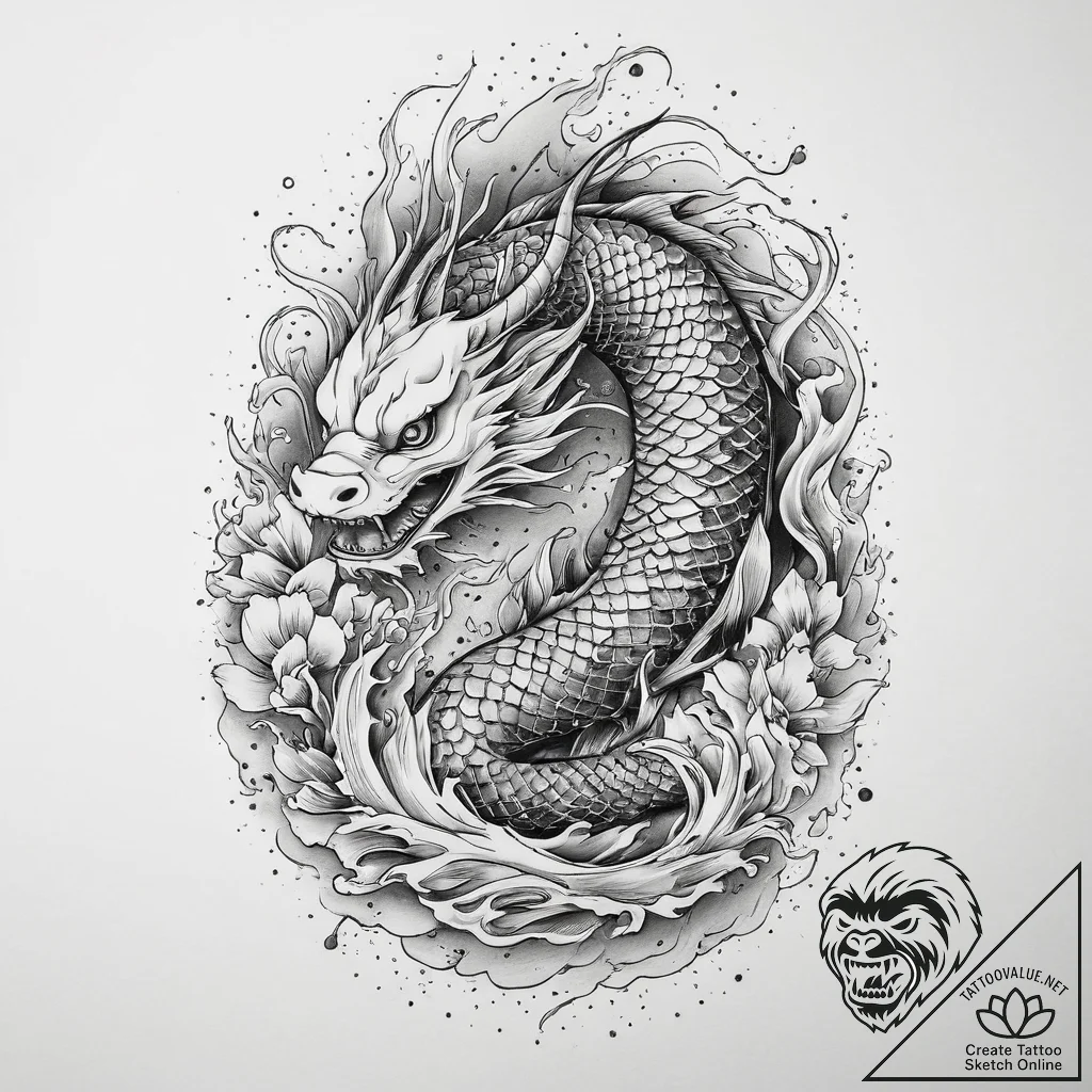 Tattoo sketch element, tattoo line art, on a... - tattoo sketch (№1759686173_0, 05.10.2025 17:42) — tattoovalue.net