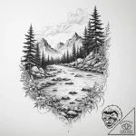 Tattoo sketch узор в виде реки – tattoo sketch (№1759686609_0, 05.10.2025 17:50) — tattoovalue.net