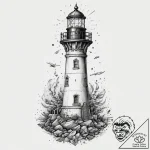 Tattoo sketch lighthouse, concept art for tat… – tattoo sketch (№1759686876_0, 05.10.2025 17:54) — tattoovalue.net