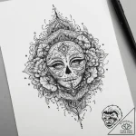 Tattoo sketch trash polka с абстракцией, tatt… – tattoo sketch (№1759687315_0, 05.10.2025 18:01) — tattoovalue.net