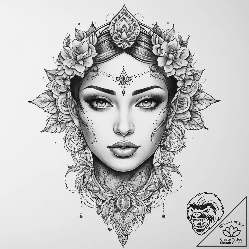 Tattoo sketch expression - tattoo sketch (№1759688401_0, 05.10.2025 18:20) — tattoovalue.net