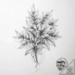 Tattoo sketch a symbolic plant – tattoo sketch (№1759688835_0, 05.10.2025 18:27) — tattoovalue.net