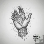 Tattoo sketch hands with a map, ink illustrat… – tattoo sketch (№1759689279_0, 05.10.2025 18:34) — tattoovalue.net