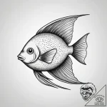 Tattoo sketch puns a angelfish that says “i’m… – tattoo sketch (№1759689497_0, 05.10.2025 18:38) — tattoovalue.net