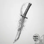 Tattoo sketch катана, ink illustration for ta… – tattoo sketch (№1759689713_0, 05.10.2025 18:41) — tattoovalue.net