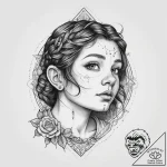 Tattoo sketch halfling courage, ink illustrat… – tattoo sketch (№1759691891_0, 05.10.2025 19:18) — tattoovalue.net