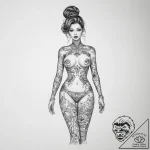 Tattoo sketch doll making a doll body – tattoo sketch (№1759692326_0, 05.10.2025 19:25) — tattoovalue.net