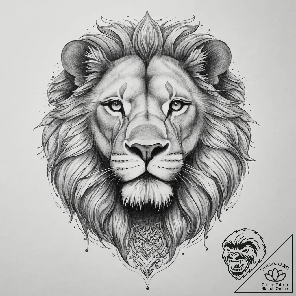 Tattoo sketch hands with a lion, artistic tat... - tattoo sketch (№1759692761_0, 05.10.2025 19:32) — tattoovalue.net