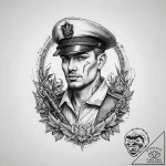 Tattoo sketch soldier with a key, tattoo sket… – tattoo sketch (№1759693859_0, 05.10.2025 19:50) — tattoovalue.net