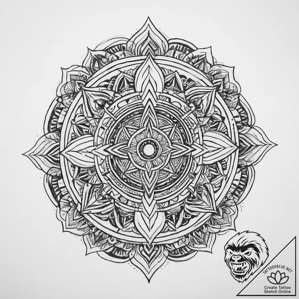 Tattoo sketch sacred narrative, concept art f... - tattoo sketch (№1759694516_0, 05.10.2025 20:01) — tattoovalue.net