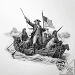 Tattoo sketch george washington crossing the… – tattoo sketch (№1759697125_0, 05.10.2025 20:45) — tattoovalue.net