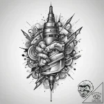 Tattoo sketch hands with a bullet, concept ar… – tattoo sketch (№1759699527_0, 05.10.2025 21:25) — tattoovalue.net