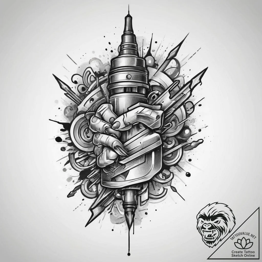 Tattoo sketch hands with a bullet, concept ar... - tattoo sketch (№1759699527_0, 05.10.2025 21:25) — tattoovalue.net