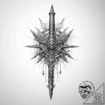 Tattoo sketch weapon – tattoo sketch (№1759699745_0, 05.10.2025 21:29) — tattoovalue.net