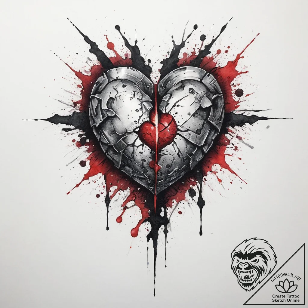 Tattoo sketch golem heart, tattoo sketch desi... - tattoo sketch (№1759700182_0, 05.10.2025 21:36) — tattoovalue.net