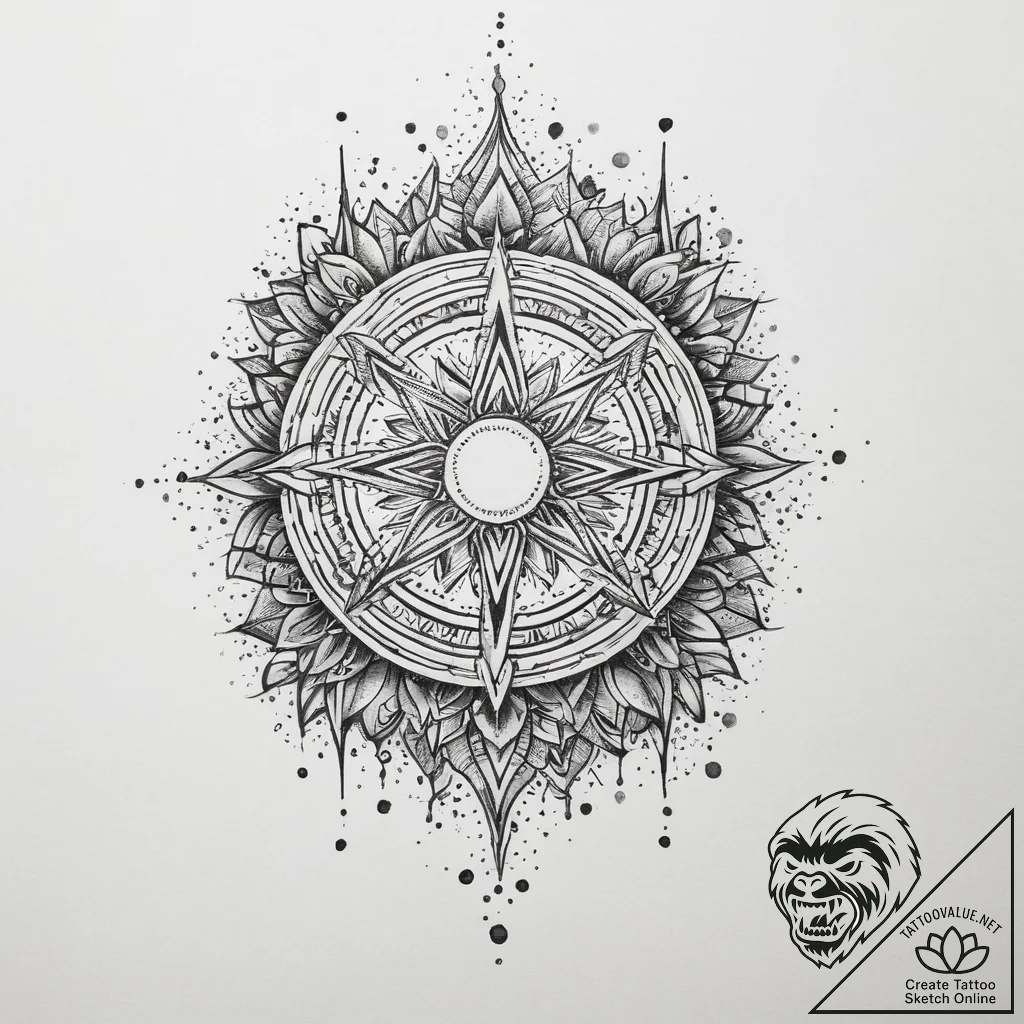 Tattoo sketch cosmic spring, tattoo flash she... - tattoo sketch (№1759701919_0, 05.10.2025 22:05) — tattoovalue.net