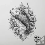 Tattoo sketch japanese koi fish, concept art… – tattoo sketch (№1759702570_0, 05.10.2025 22:16) — tattoovalue.net