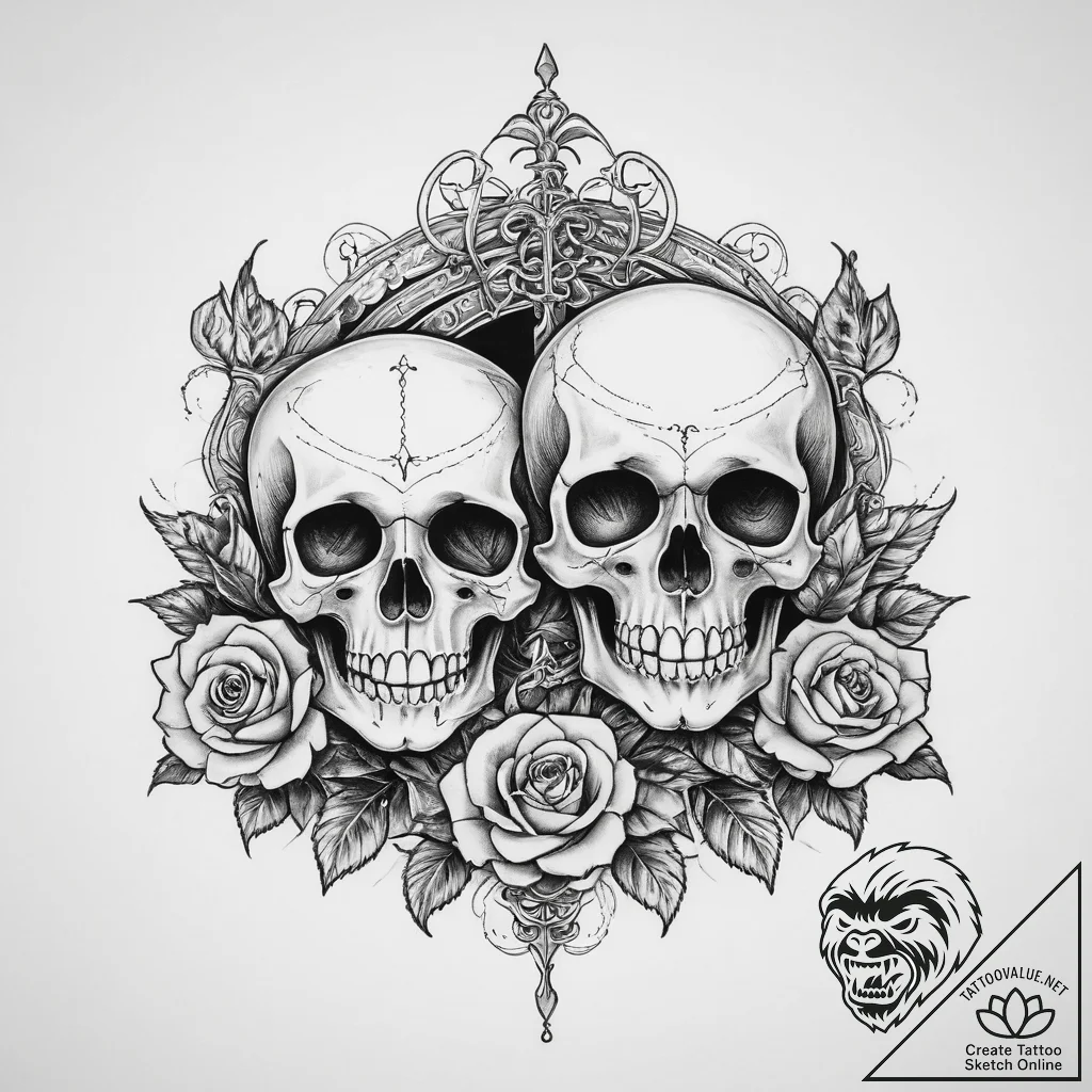 Tattoo sketch scepter, tattoo line art, chica... - tattoo sketch (№1759703240_0, 05.10.2025 22:27) — tattoovalue.net