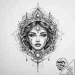 Tattoo sketch cosmic legend – tattoo sketch (№1759703674_0, 05.10.2025 22:34) — tattoovalue.net