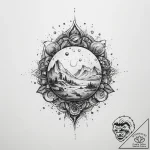 Tattoo sketch cosmic soil – tattoo sketch (№1759708471_0, 05.10.2025 23:54) — tattoovalue.net