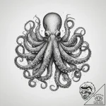 Tattoo sketch octopus tentacles, ink illustra… – tattoo sketch (№1759709336_0, 06.10.2025 00:08) — tattoovalue.net