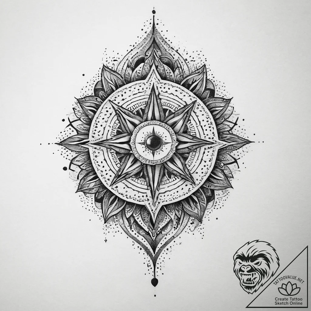Tattoo sketch cosmic soul, artistic tattoo sk... - tattoo sketch (№1759711515_0, 06.10.2025 00:45) — tattoovalue.net