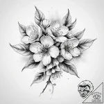 Tattoo sketch cherry blossom – tattoo sketch (№1759713715_0, 06.10.2025 01:21) — tattoovalue.net