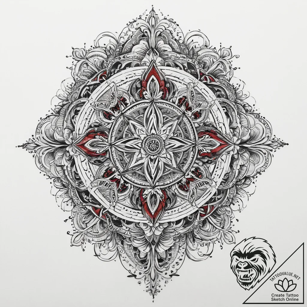 Tattoo sketch holy ritual, ink illustration f... - tattoo sketch (№1759713932_0, 06.10.2025 01:25) — tattoovalue.net
