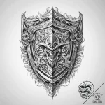 Tattoo sketch shield – tattoo sketch (№1759715479_0, 06.10.2025 01:51) — tattoovalue.net