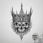 Tattoo sketch lich king crown, ink illustrati… – tattoo sketch (№1759715695_0, 06.10.2025 01:54) — tattoovalue.net