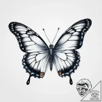 Tattoo sketch watercolor butterfly – tattoo sketch (№1759717424_0, 06.10.2025 02:23) — tattoovalue.net