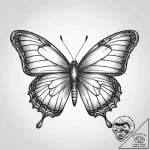 Tattoo sketch butterfly symbolizing change, t… – tattoo sketch (№1759717856_0, 06.10.2025 02:30) — tattoovalue.net