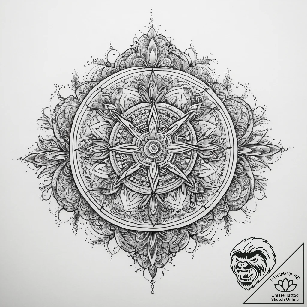 Tattoo sketch blessed representation, tattoo... - tattoo sketch (№1759718072_0, 06.10.2025 02:34) — tattoovalue.net