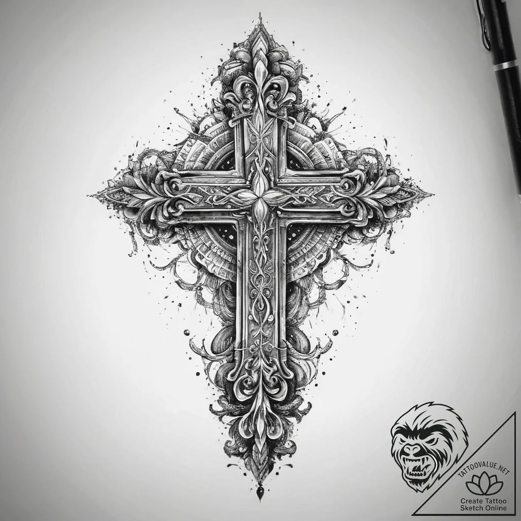 Tattoo sketch hand, ink illustration for tatt... - tattoo sketch (№1759718506_0, 06.10.2025 02:41) — tattoovalue.net