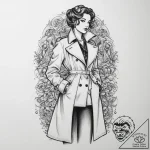 Tattoo sketch trench coat silhouette, tattoo… – tattoo sketch (№1759719388_0, 06.10.2025 02:56) — tattoovalue.net