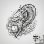 Tattoo sketch tennis racket with a ball, conc… – tattoo sketch (№1759720036_0, 06.10.2025 03:07) — tattoovalue.net
