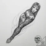 Tattoo sketch leg – tattoo sketch (№1759721550_0, 06.10.2025 03:32) — tattoovalue.net