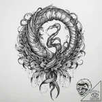 Tattoo sketch ribbon worm, tattoo line art, b… – tattoo sketch (№1759721766_0, 06.10.2025 03:36) — tattoovalue.net